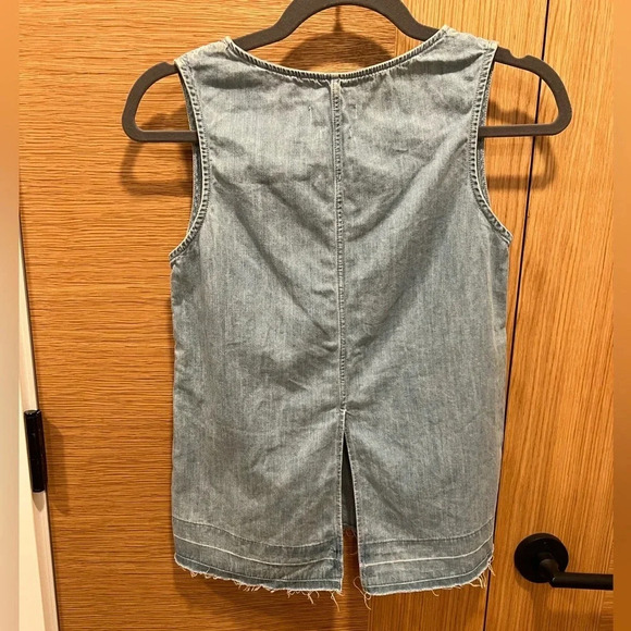 Rag & Bone - Denim Tank Top with Raw Hem XS NWT - Picture 2 of 3
